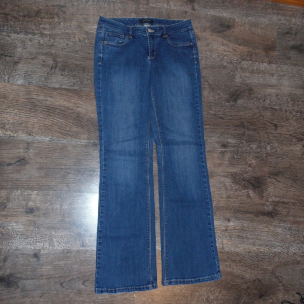 White House Black Market Boot Leg Jeans Womens 8R Blue Excellent Contour Denim
